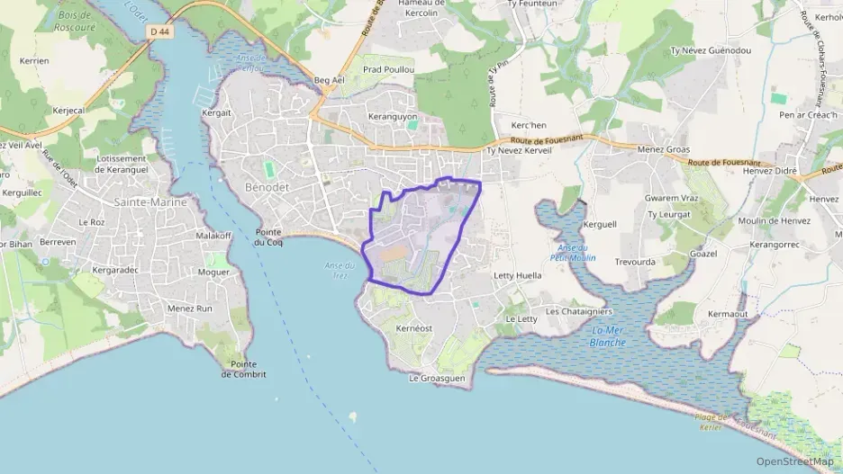 Appartement 71 m² quatre pièces à vendre à Bénodet