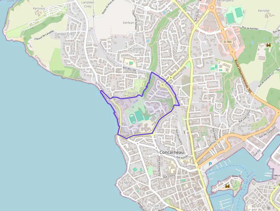 Appartement 43 m² deux pieces à vendre à Concarneau