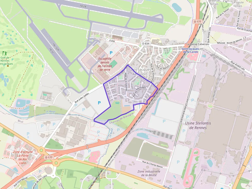 Appartement 47 m² deux pieces à vendre à Saint-Jacques-de-la-Lande