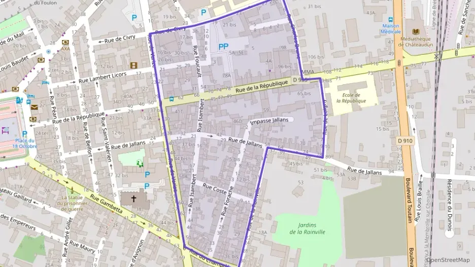 Appartement 60 m² trois pièces à vendre à Châteaudun