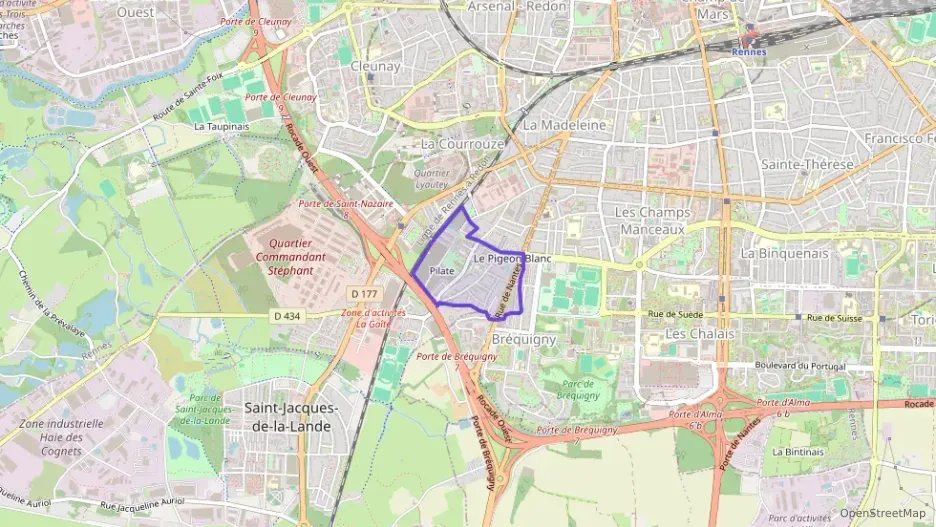 Appartement 56 m² trois pièces à vendre à Saint-Jacques-de-la-Lande