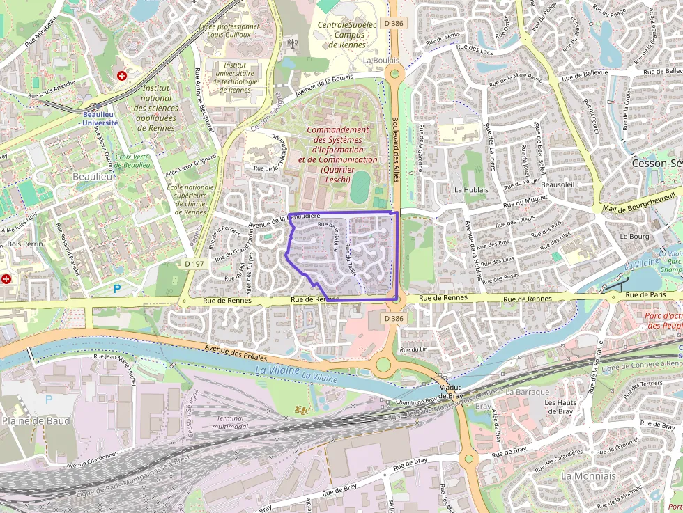 Appartement 51 m² deux pieces à vendre à Cesson-Sévigné