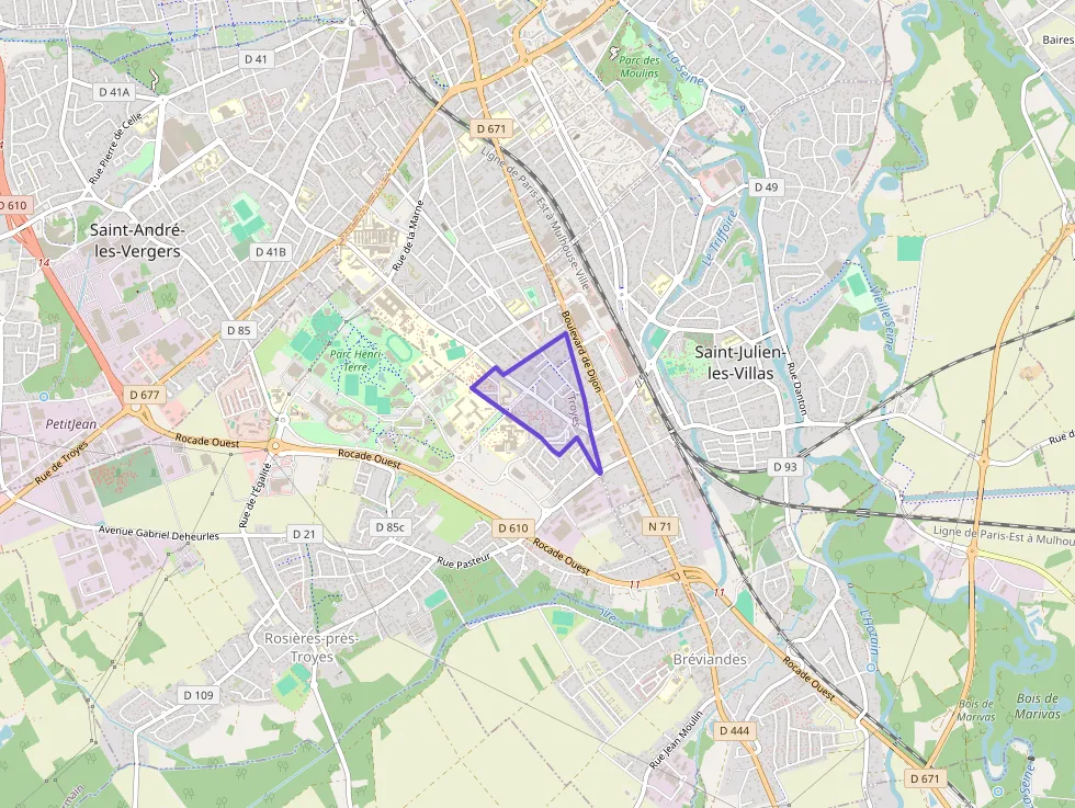 Appartement 82 m² quatre pièces à vendre à Troyes