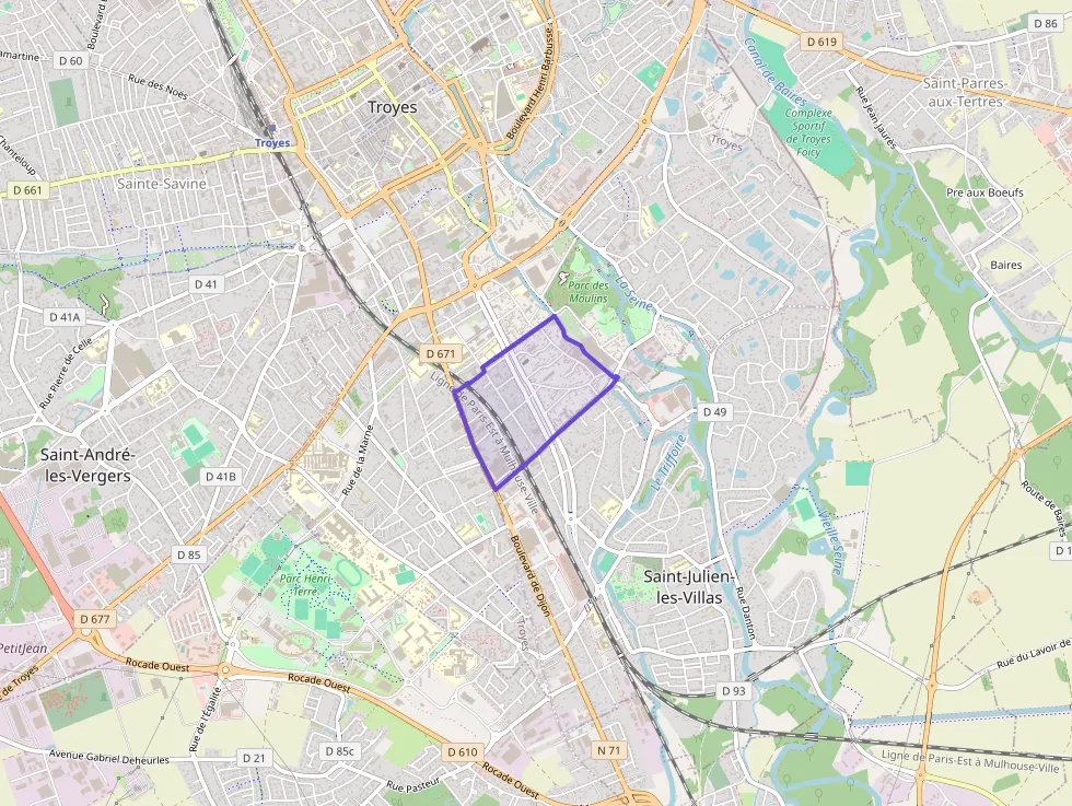 Appartement 51 m² deux pieces à vendre à Troyes