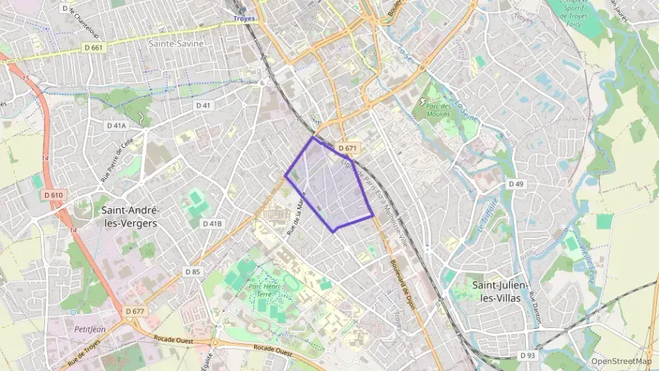 Appartement 45 m² deux pieces à vendre à Troyes