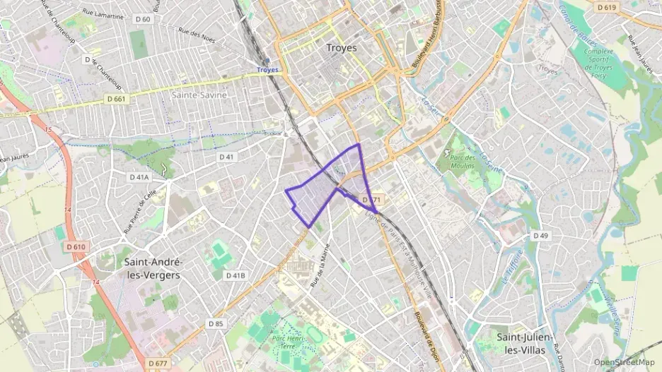 Appartement 63 m² quatre pièces à vendre à Troyes
