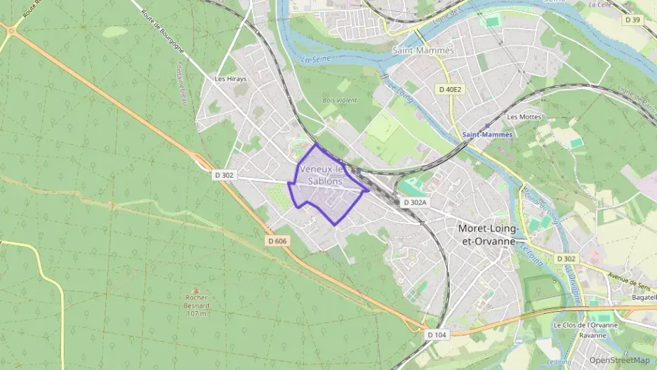 Appartement 53 m² trois pièces à vendre à Moret-Loing-et-Orvanne