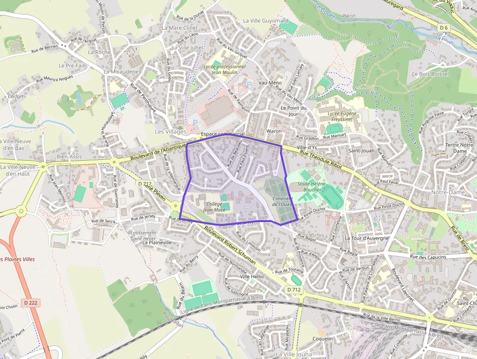 Appartement 60 m² deux pieces à vendre à Saint-Brieuc