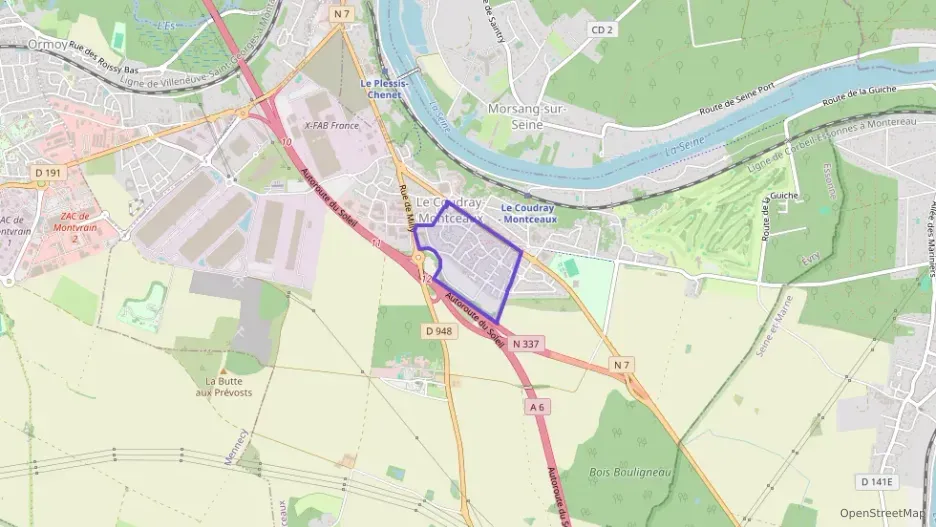 Appartement 47 m² deux pieces à vendre à Le Coudray-Montceaux