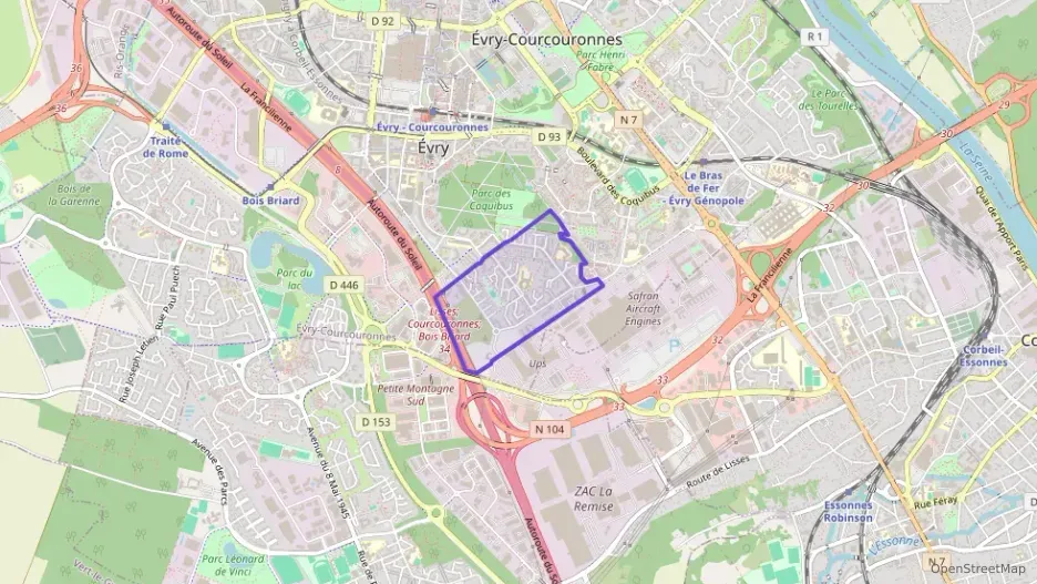 Appartement 48 m² deux pieces à vendre à Évry-Courcouronnes Appartement 48 m² deux pieces à vendre à Évry-Courcouronnes