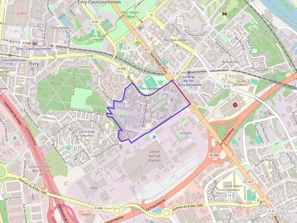 Appartement 70 m² trois pièces à vendre à Évry-Courcouronnes