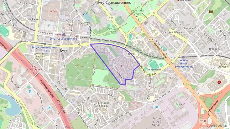 Appartement 93 m² quatre pièces à vendre à Évry-Courcouronnes