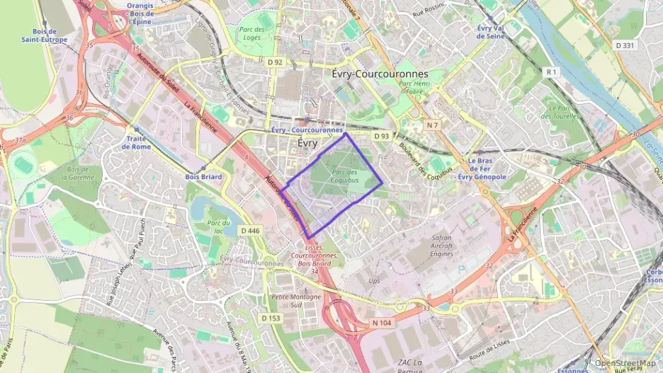 Appartement 45 m² deux pieces à vendre à Évry-Courcouronnes