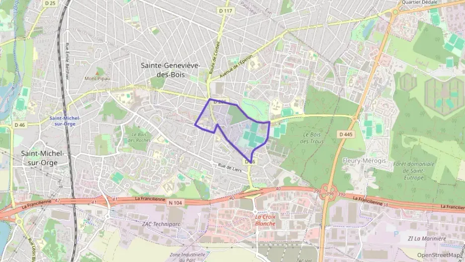 Appartement 52 m² deux pieces à vendre à Sainte-Geneviève-des-Bois