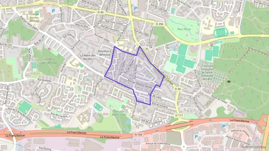 Appartement 60 m² trois pièces à vendre à Sainte-Geneviève-des-Bois
