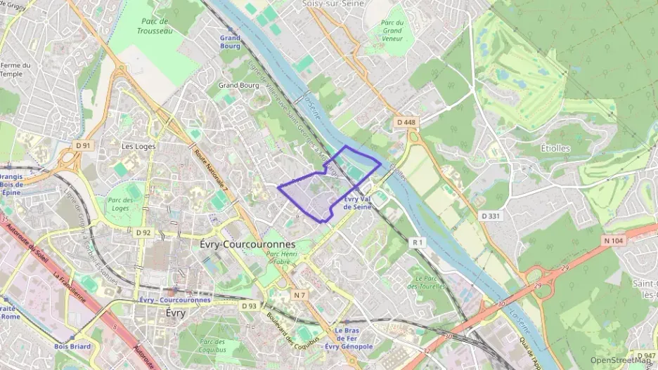 Appartement 93 m² quatre pièces à vendre à Évry-Courcouronnes