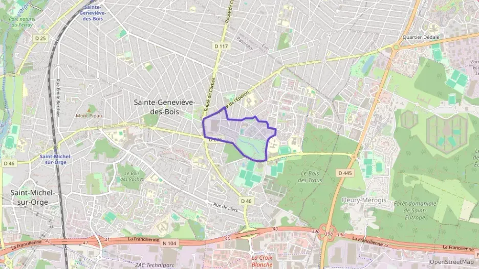 Appartement 39 m² deux pieces à vendre à Sainte-Geneviève-des-Bois