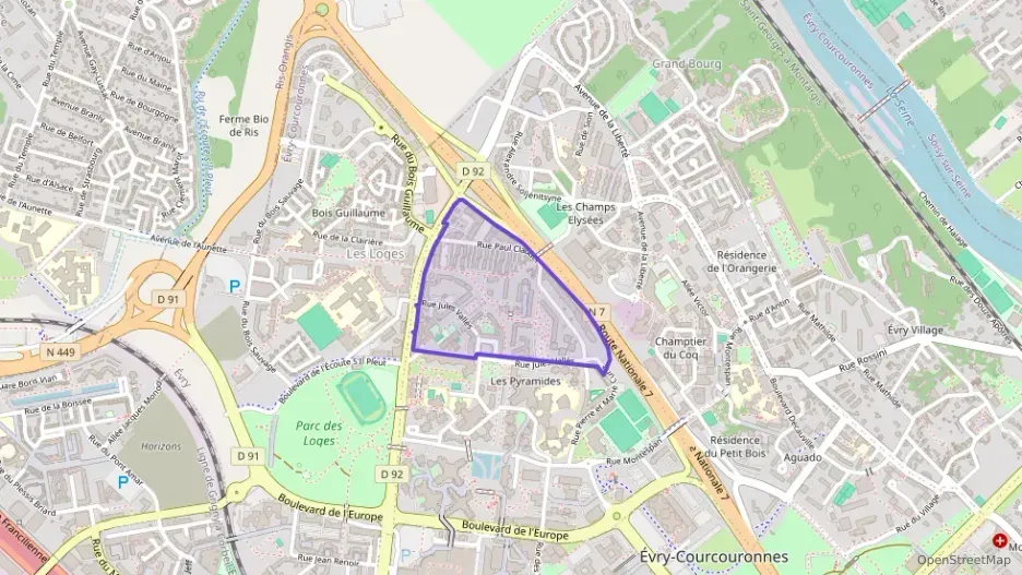 Appartement 61 m² trois pièces à vendre à Évry-Courcouronnes