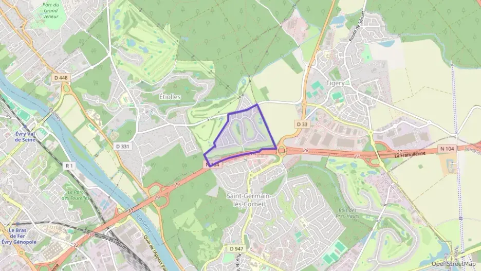 Appartement 43 m² deux pieces à vendre à Saint-Germain-lès-Corbeil