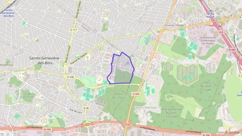 Appartement 44 m² trois pièces à vendre à Sainte-Geneviève-des-Bois
