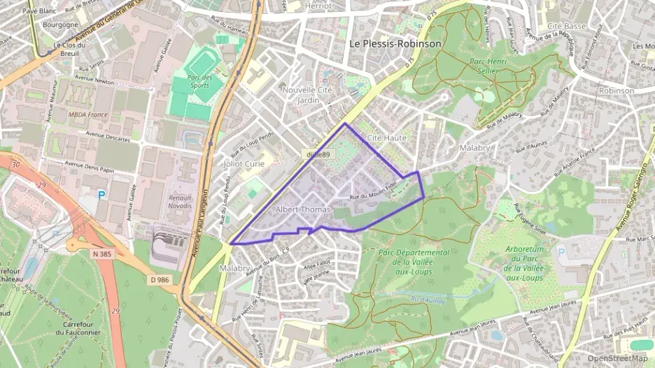 Appartement 62 m² trois pièces à vendre à Le Plessis-Robinson