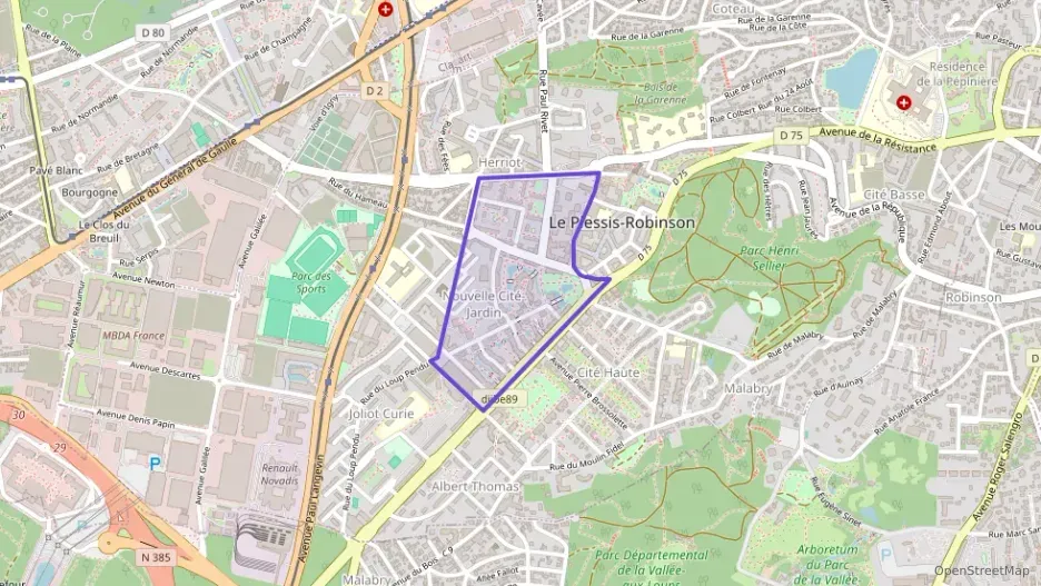 Appartement 49 m² deux pieces à vendre à Le Plessis-Robinson