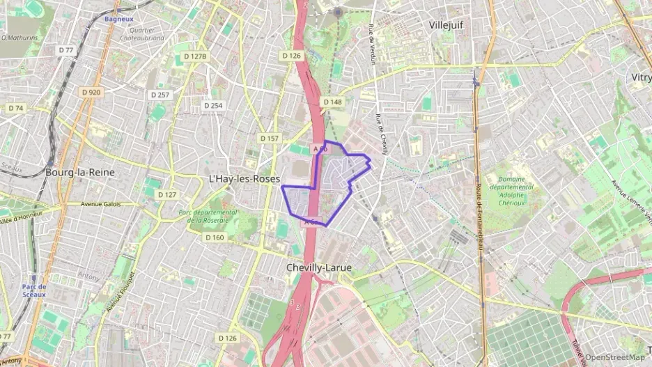 Appartement 64 m² quatre pièces à vendre à L`Haÿ-les-Roses