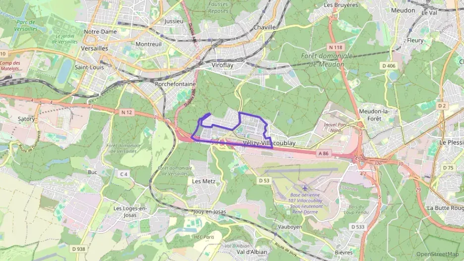 Appartement 51 m² deux pieces à vendre à Vélizy-Villacoublay