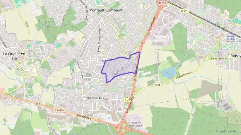 Appartement 62 m² trois pièces à vendre à Pontault-Combault Appartement 62 m² trois pièces à vendre à Pontault-Combault