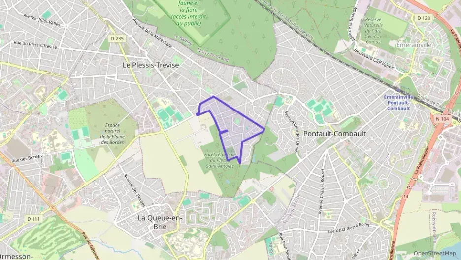 Appartement 57 m² trois pièces à vendre à Le Plessis-Trévise
