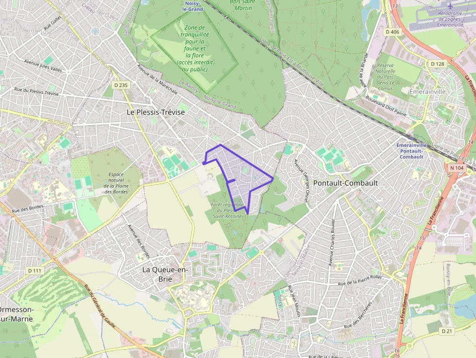 Appartement 62 m² trois pièces à vendre à Le Plessis-Trévise