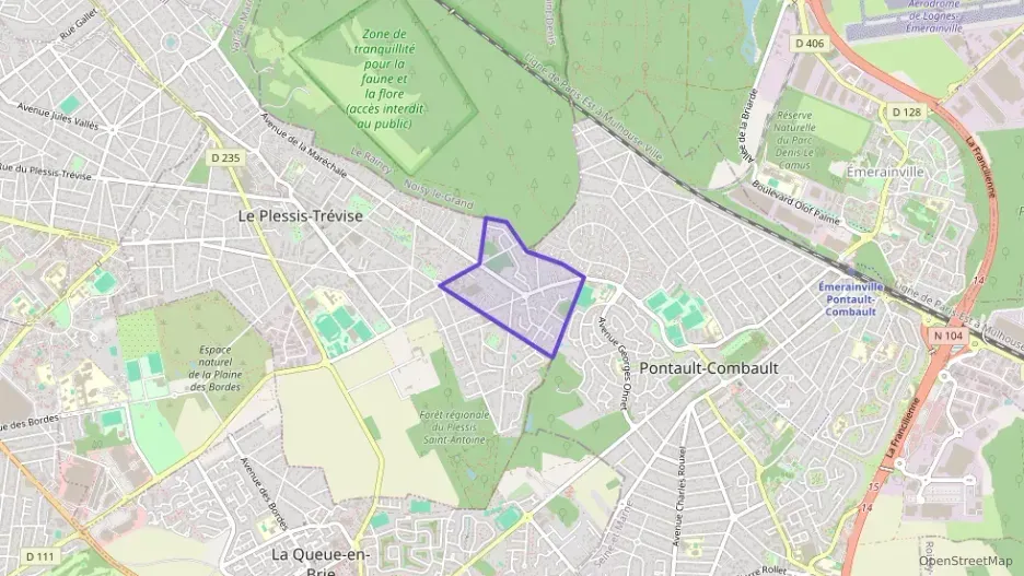 Appartement 60 m² trois pièces à vendre à Le Plessis-Trévise Appartement 60 m² trois pièces à vendre à Le Plessis-Trévise