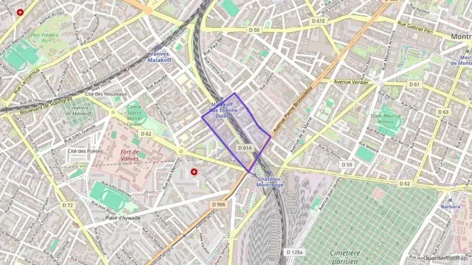 Appartement 74 m² une piece à vendre à Malakoff