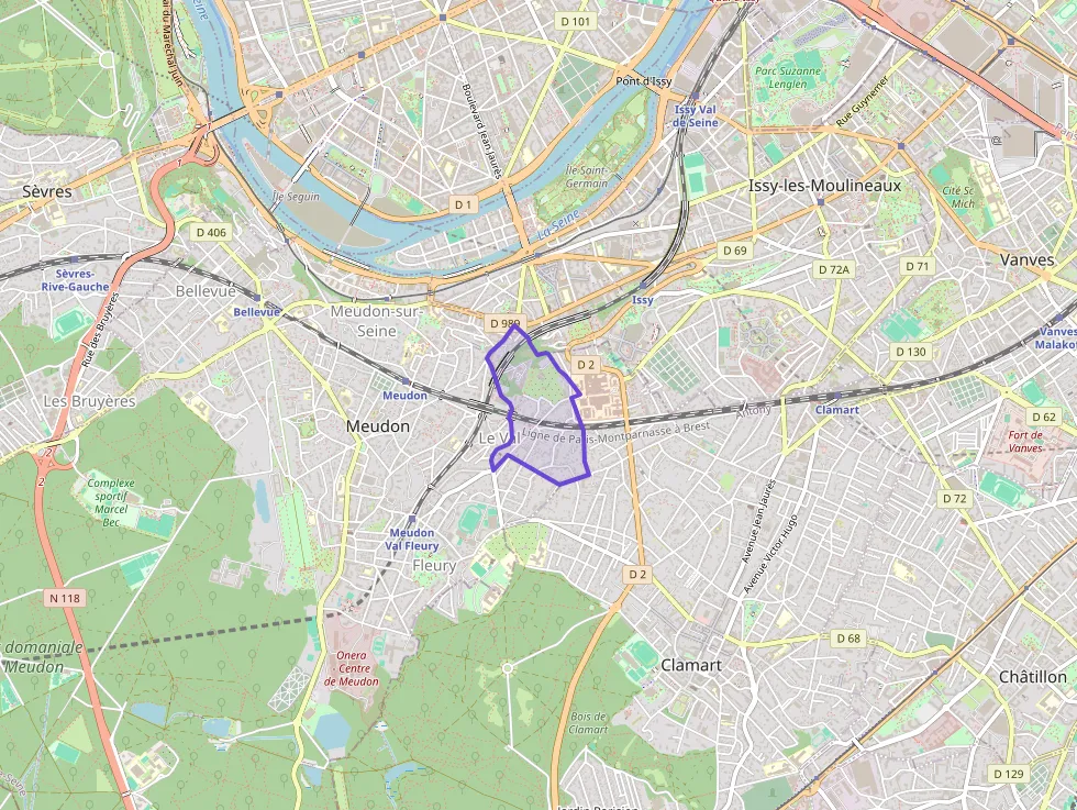 Appartement 70 m² trois pièces à vendre à Meudon