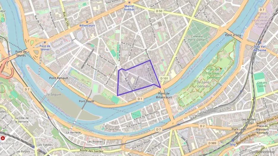 Appartement 47 m² deux pieces à vendre à Boulogne-Billancourt