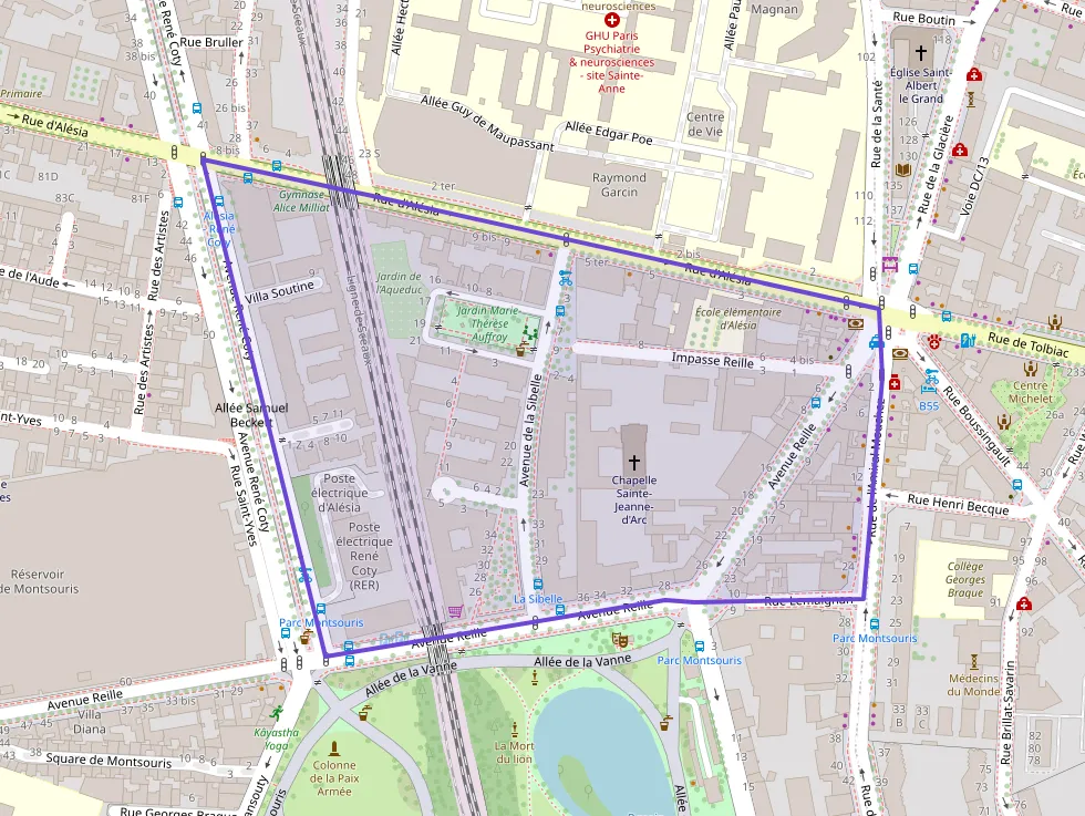 Appartement 49 m² deux pieces à vendre à Paris 14e Arrondissement