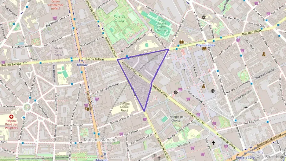 Appartement 45 m² deux pieces à vendre à Paris 13e Arrondissement