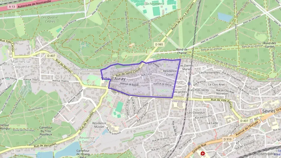 Appartement 62 m² deux pieces à vendre à Ville-d`Avray