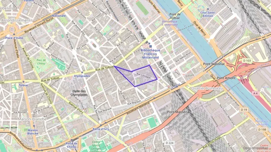 Appartement 25 m² une piece à vendre à Paris 13e Arrondissement