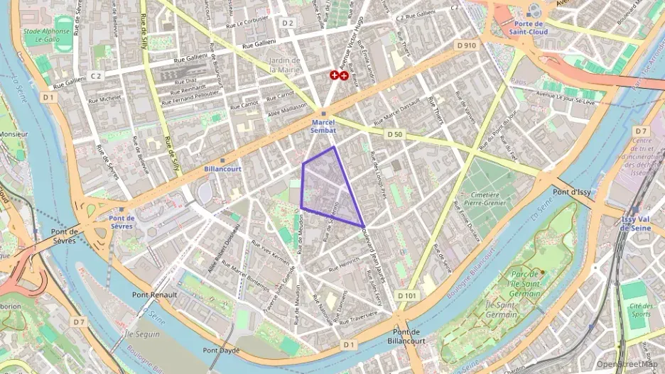 Appartement 72 m² trois pièces à vendre à Boulogne-Billancourt