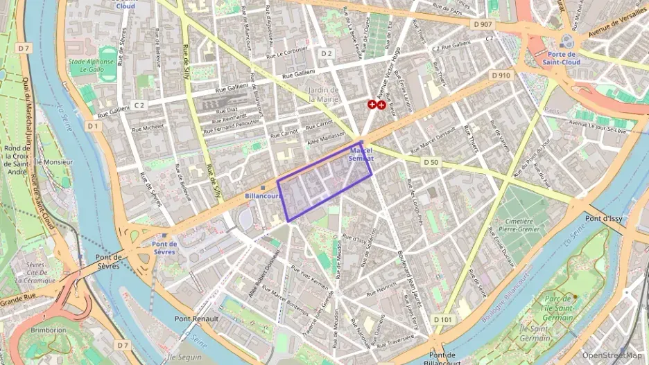 Appartement 55 m² deux pieces à vendre à Boulogne-Billancourt