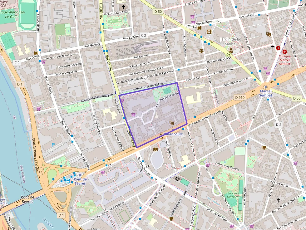 Appartement 64 m² trois pièces à vendre à Boulogne-Billancourt