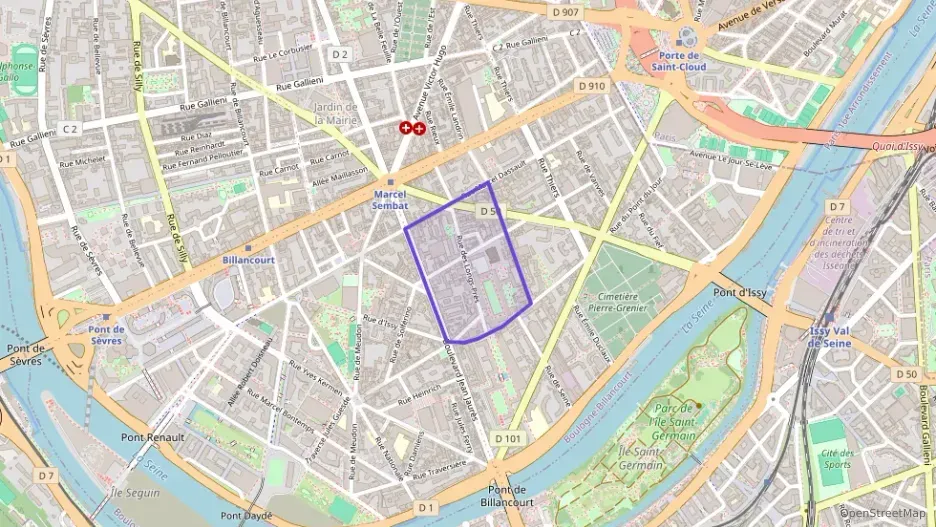 Appartement 51 m² deux pieces à vendre à Boulogne-Billancourt