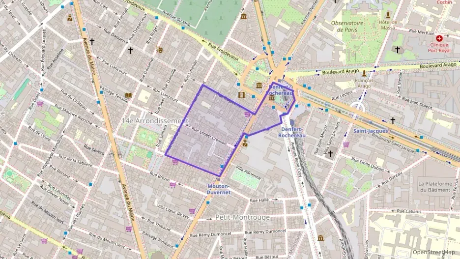 Appartement 72 m² trois pièces à vendre à Paris 14e Arrondissement