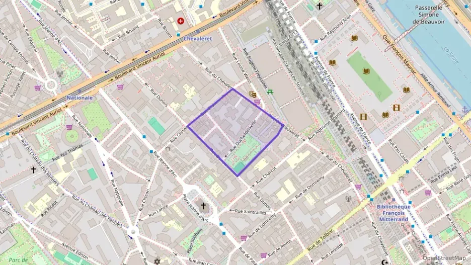 Appartement 48 m² trois pièces à vendre à Paris 13e Arrondissement
