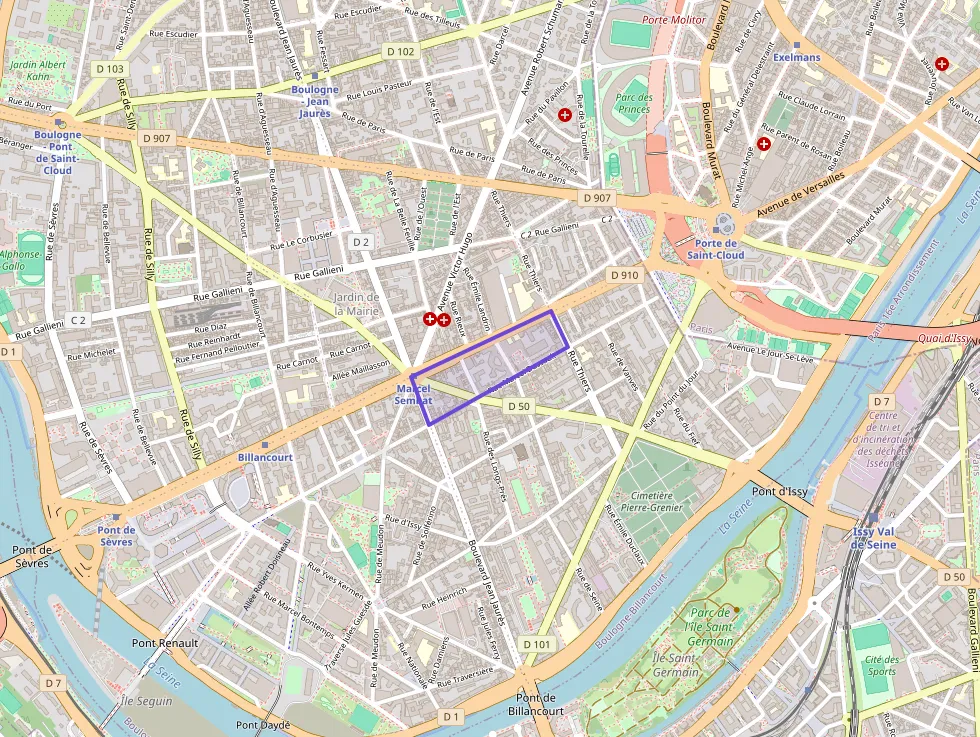 Appartement 62 m² trois pièces à vendre à Boulogne-Billancourt