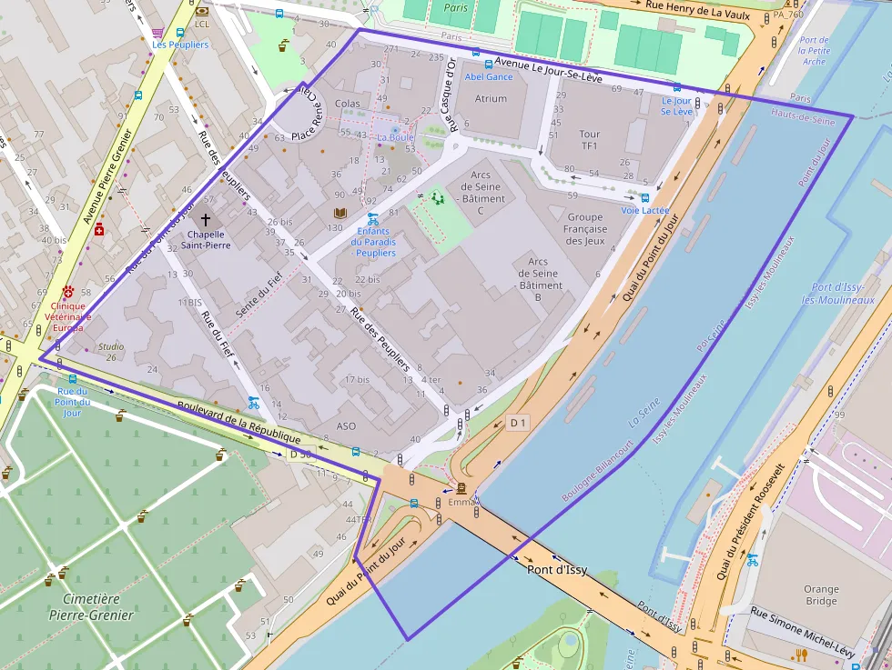 Appartement 53 m² deux pieces à vendre à Boulogne-Billancourt