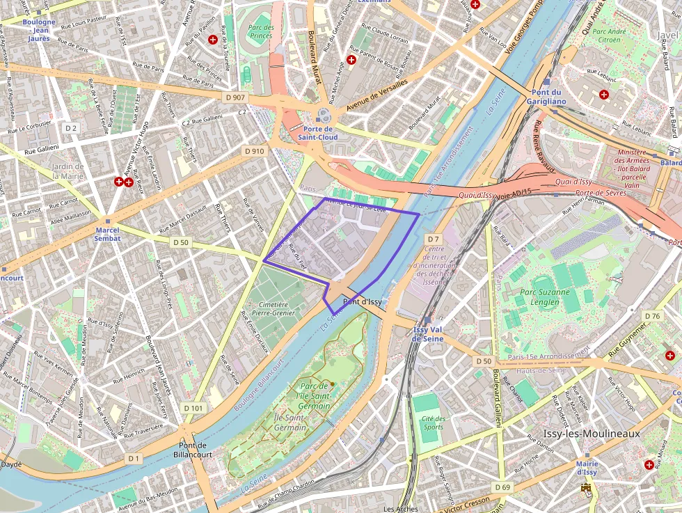 Appartement 53 m² deux pieces à vendre à Boulogne-Billancourt