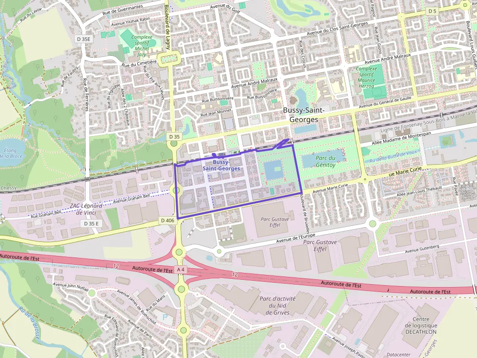 Appartement 65 m² trois pièces à vendre à Bussy-Saint-Georges