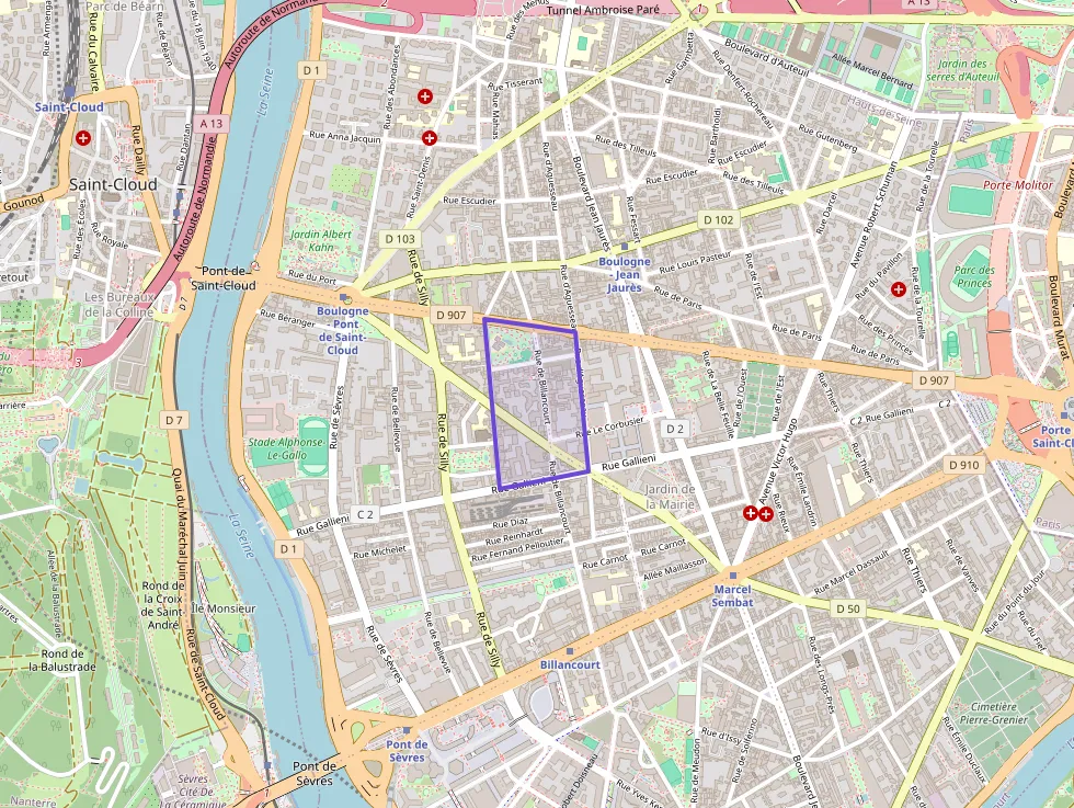 Appartement 45 m² deux pieces à vendre à Boulogne-Billancourt